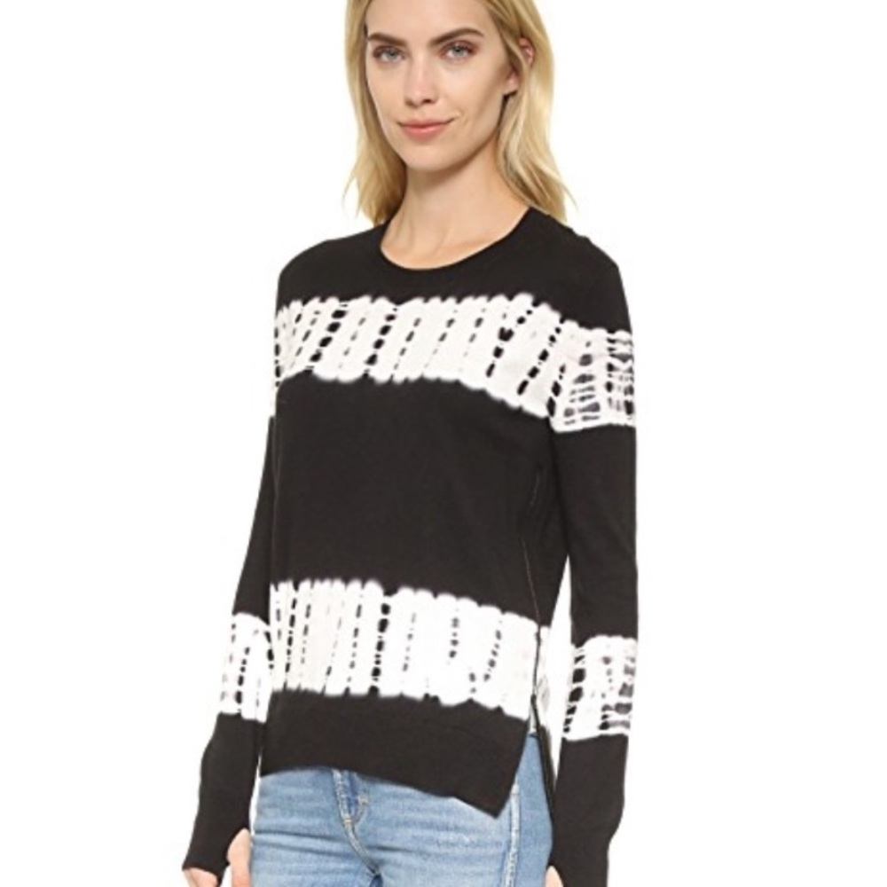 PAM & GELA TIE DYE SIDE ZIP SWEATER SZ M